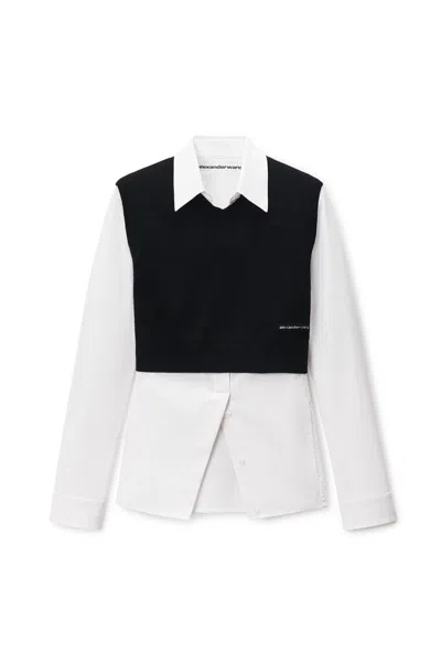 Alexander Wang Knit Vest Shirt In Multi
