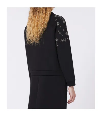 Weekend Max Mara Long-sleeved Sweatshirt In Black