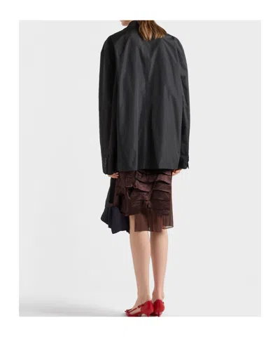 Prada Silk Faille Patchwork Midi Wrap Skirt In Multi