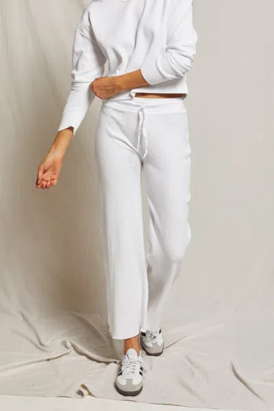 Perfectwhitetee Maddie Waffle Drawstring Pant In Ash