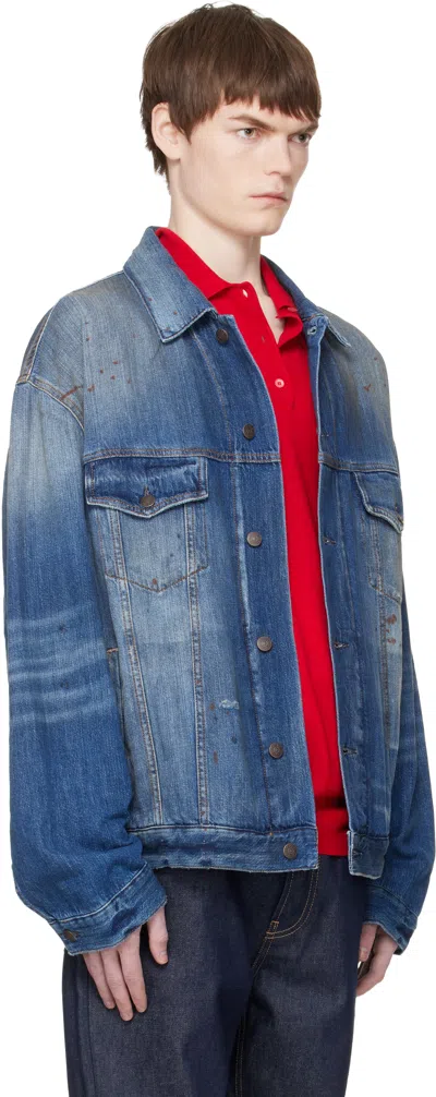 Acne Studios Blue Robert Trafalgar Denim Jacket In Blue