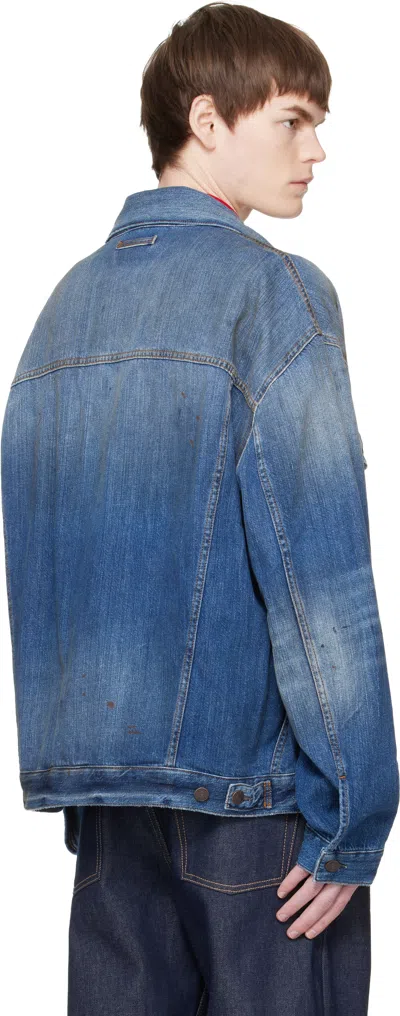 Acne Studios Blue Robert Trafalgar Denim Jacket In Blue