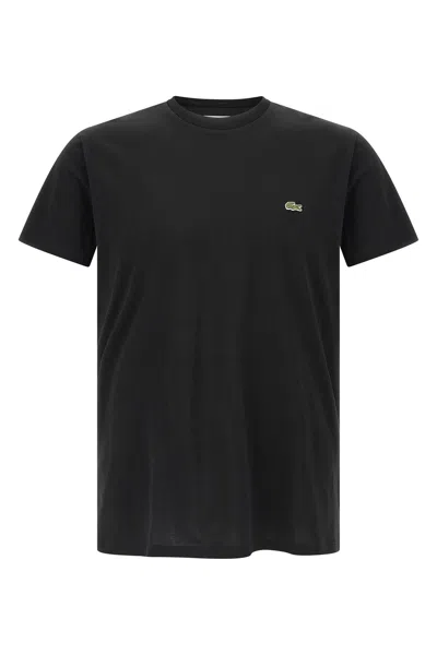 Lacoste Logo Patch T-shirt In Black