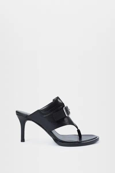 Ann Demeulemeester Bri Heeled Thong Sandals In Black