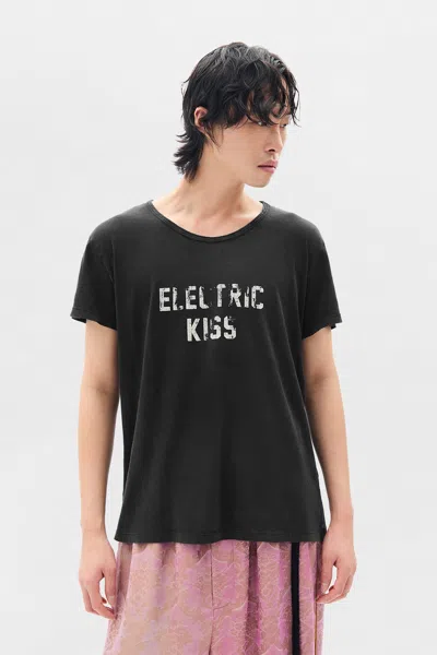 Ann Demeulemeester Idar Cropped Standard Fit T-shirt In Black