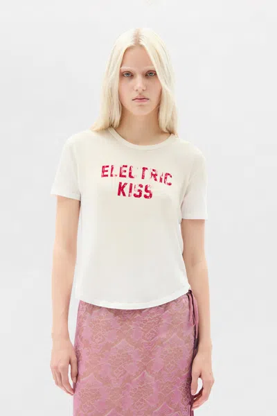 Ann Demeulemeester Floor Micro T-shirt In Neutral