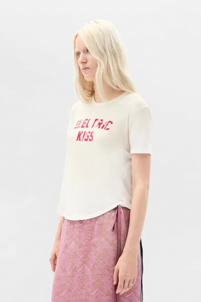 Ann Demeulemeester Floor Micro T-shirt In Neutral
