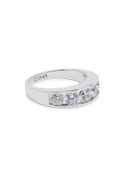 Cernucci Pavé Sterling Silver Ring In Metallic
