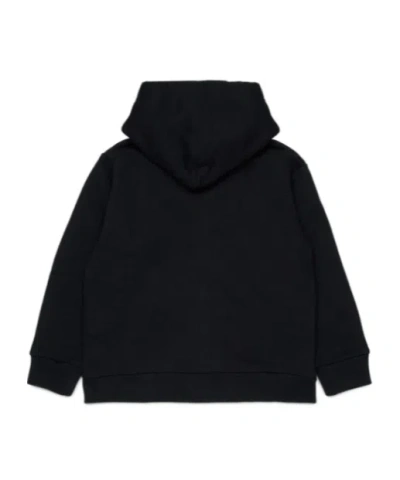 N°21 N21 Kids Logo Printed Zipped Hoodie In Black
