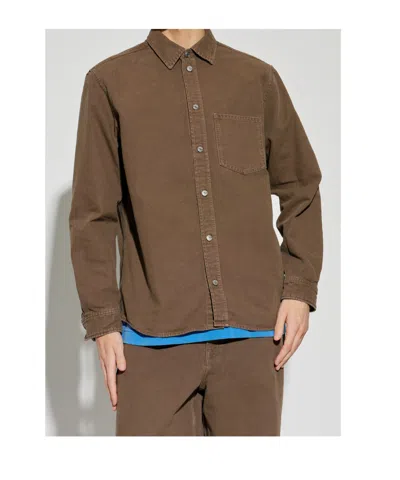 Samsoe & Samsoe Patch-pocket Shirt In Brown