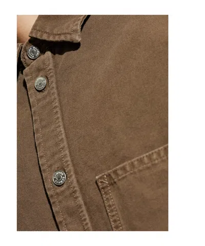 Samsoe & Samsoe Patch-pocket Shirt In Brown