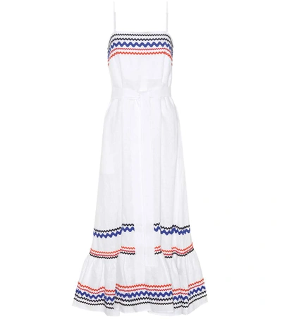 Shop Lisa Marie Fernandez Linen Dress In White