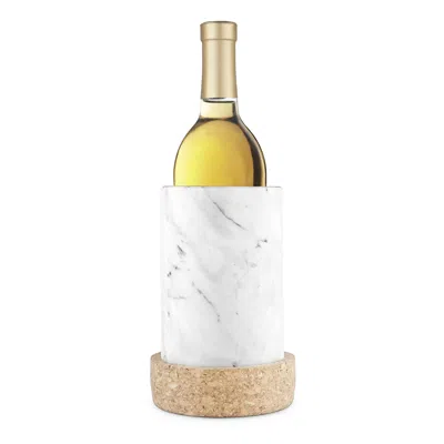 Final Touch Marble & Cork Wine Chiller In Multi