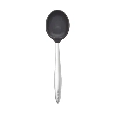 Cuisipro 8-inch Silicone Piccolo Solid Spoon In Black
