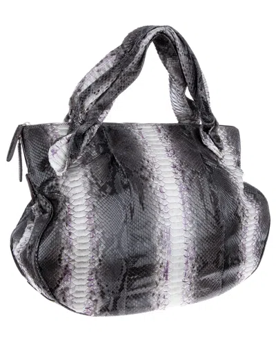 Zagliani Python Skin Bag In Animal Print