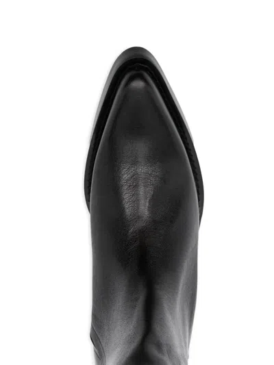 Egonlab Spike Leather Boots In Black