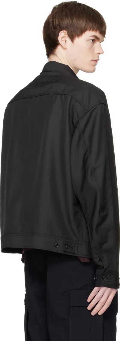 Nanamica Black Polyester Twill Deck Jacket In Black