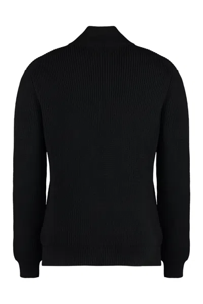 Moorer Cloud Turtleneck Wool Pullover In Black