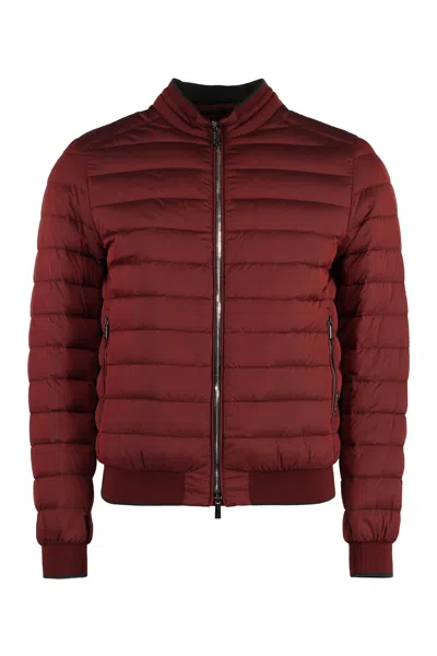 Moorer Full Zip Down Jacket In Red