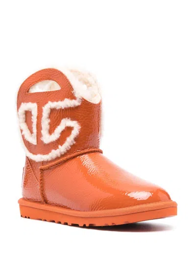 Ugg X Telfar Boots Orange In Pattern