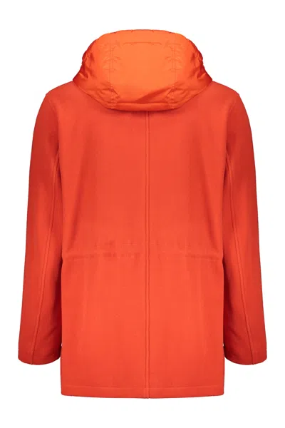Herno Wool Parka In Red