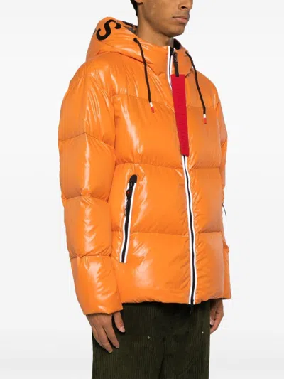 Peuterey Core Nylon Down Jacket In Orange