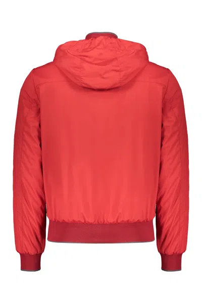 Moorer Bomber Jacket In Technical Fabric In Red