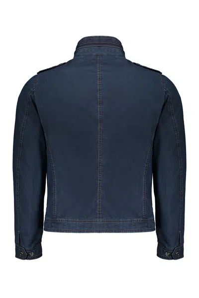 Moorer Techno Fabric Jacket In Blue