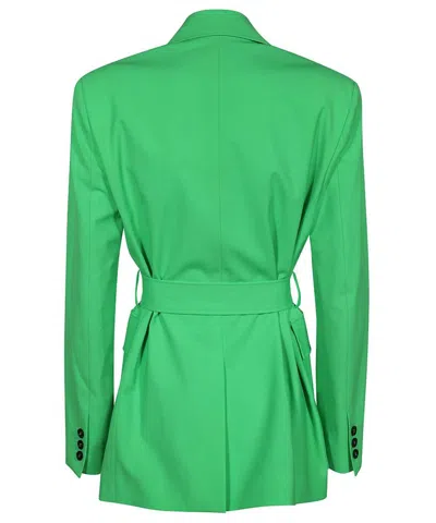 Msgm Virgin Wool Jacket In Green