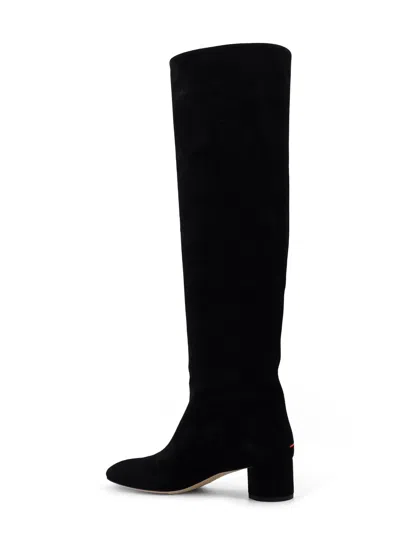 Aeyde Black Leather Boots In Black