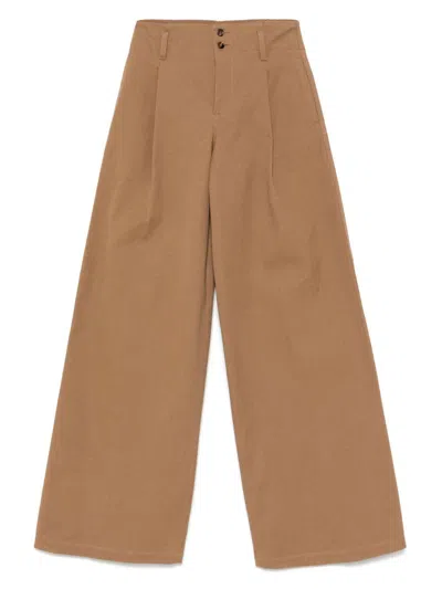 Chloé Buttoned Trousers In Brown
