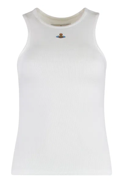 Vivienne Westwood White Rib Jersey 90s Tank Top