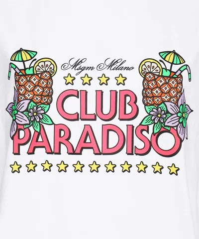 Msgm Cotton T-shirt In White