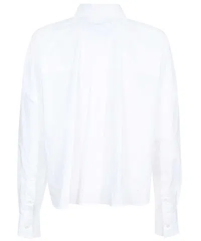 Msgm Cotton Shirt In White