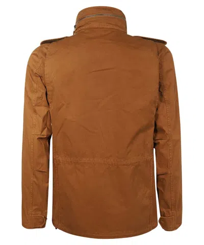 Aspesi Multi-pocket Cotton Jacket In Brown