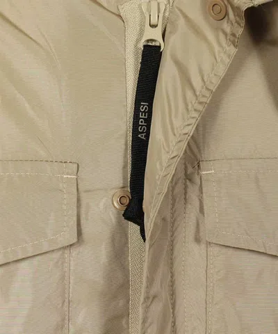 Aspesi Multi-pocket Nylon Jacket In Neutral