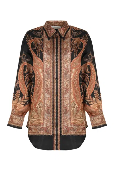 Zimmermann Longline Paisley Pattern Top In Multi