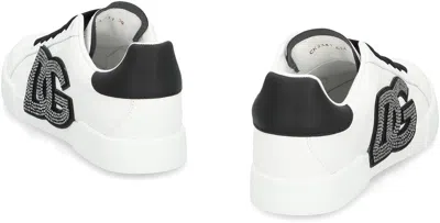 Dolce & Gabbana Portofino Light Strobel Sneaker In Calfskin In Multi