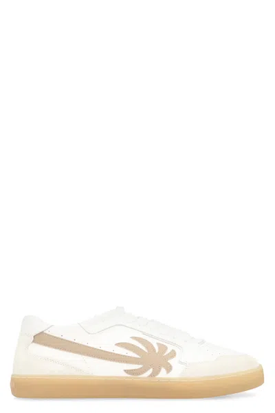 Palm Angels Sneakers Low-top New Palm 1 In Leather In Neutral