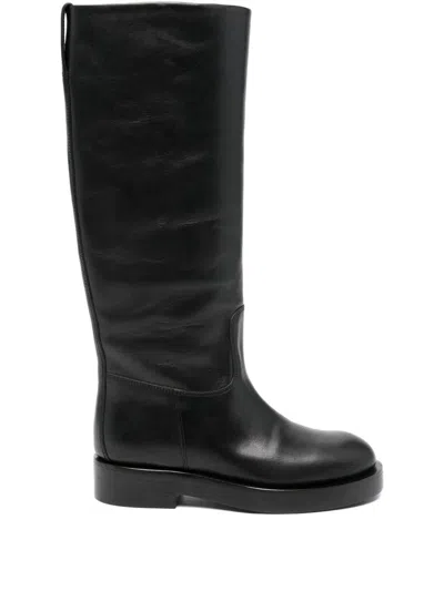 Paris Texas Black Napa Leather Boots In Multi