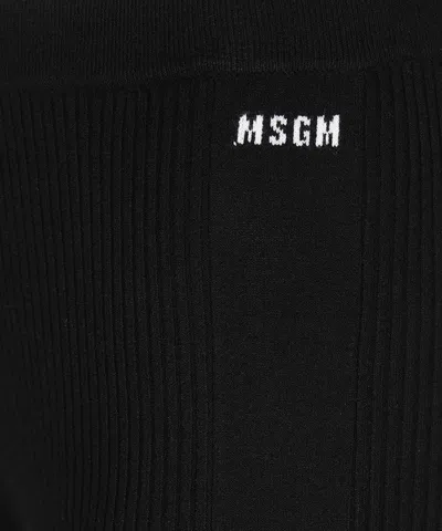 Msgm Knitted Trousers In Brown