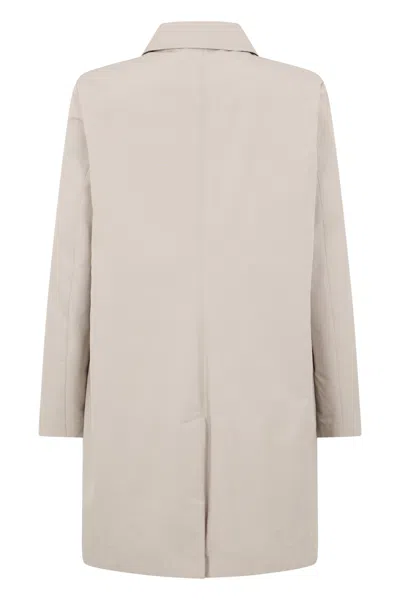 Moorer Collared Parka Coat In Neutral