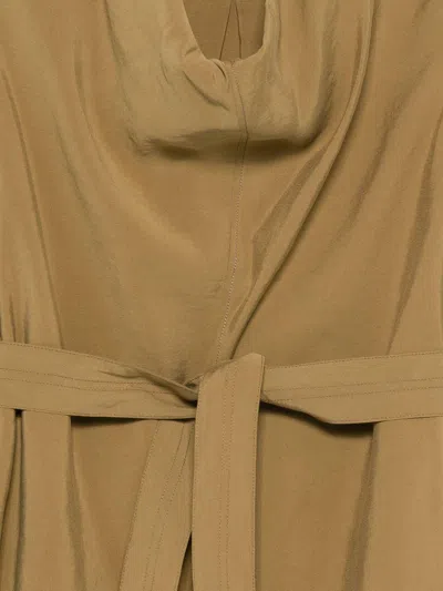 Alysi Sleeveless Belted Top In Green