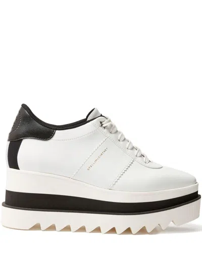 Stella Mccartney Sneak-elyse 80mm Vegan Leather Platform Sneakers In White
