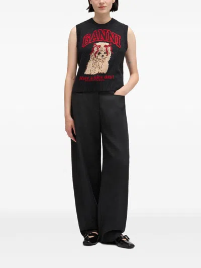 Ganni Sweaters Black In Black