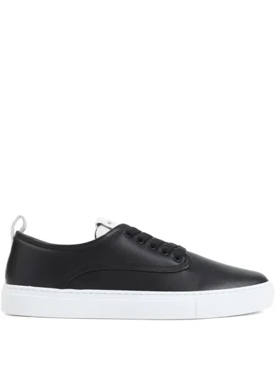 Givenchy New City Leather Low Sneakers Shoes In Black