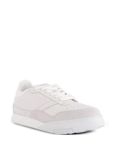 Givenchy White Calf Leather Bos Taurus Low Top Sneakers In Multi