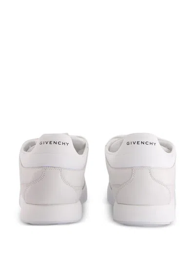 Givenchy White Calf Leather Bos Taurus Low Top Sneakers In Multi