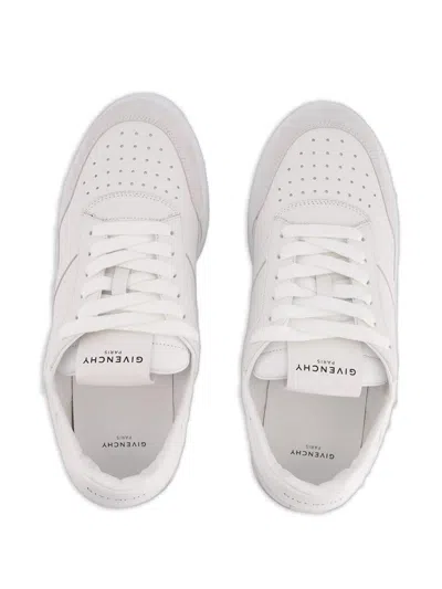 Givenchy White Calf Leather Bos Taurus Low Top Sneakers In Multi