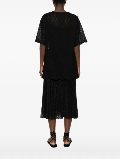 Ermanno Scervino Embroidered T-shirt In Black